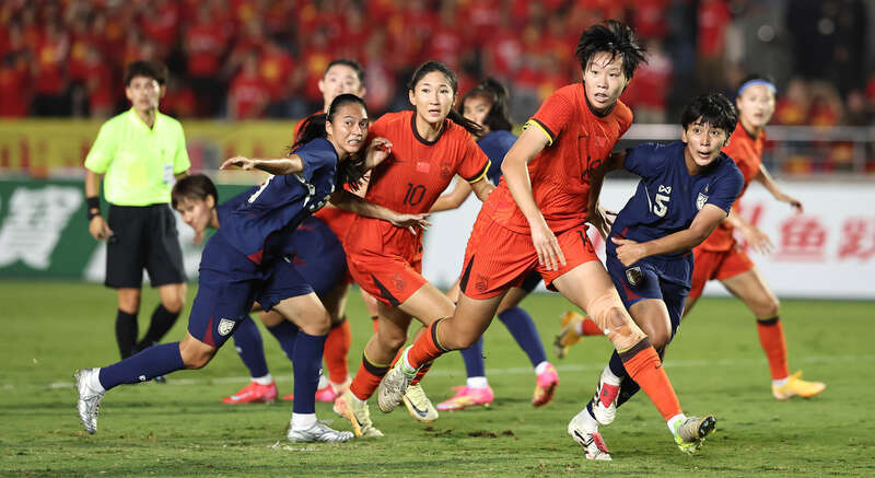 女足锦标赛，中国队获得胜利